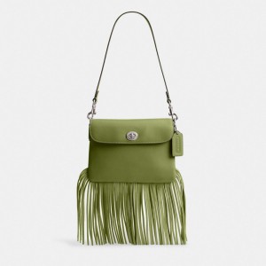 Coach 1964 Fringe Bag Prateadas Luz Verdes | COH864918