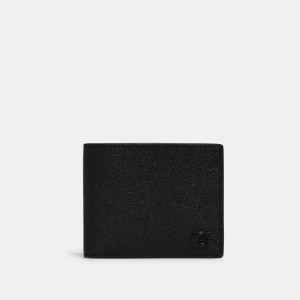 Coach 3 In 1 Wallet With Signature Canvas Interior Pretas | COH866722