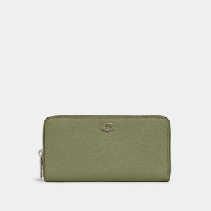Coach Accordion Wallet With Signature Canvas Interior Mostarda | COH866743