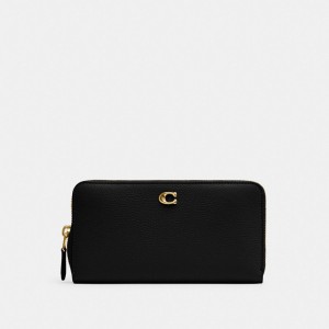 Coach Accordion Zip Wallet Pretas | COH865501