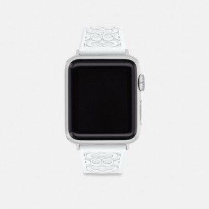 Coach Apple Watch® Strap, 38 Mm, 40 Mm And 41 Mm Branco | COH866237