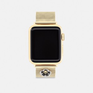 Coach Apple Watch® Strap, 38 Mm, 40 Mm And 41 Mm Douradas | COH866243