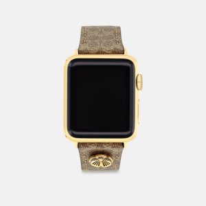 Coach Apple Watch® Strap, 38 Mm, 40 Mm And 41 Mm Marrom | COH866249