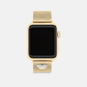 Coach Apple Watch® Strap, 38 Mm, 40 Mm And 41 Mm Douradas | COH866267