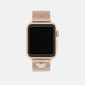 Coach Apple Watch® Strap, 38 Mm, 40 Mm And 41 Mm Rosa Douradas | COH866286