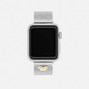 Coach Apple Watch® Strap, 38 Mm, 40 Mm And 41 Mm Cinzentas | COH866287