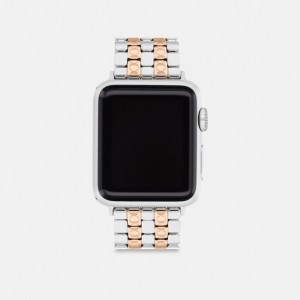 Coach Apple Watch® Strap, 38 Mm, 40 Mm And 41 Mm Douradas Prateadas | COH866288