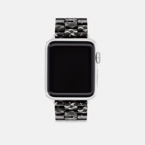Coach Apple Watch® Strap, 38 Mm, 40 Mm And 41 Mm Pretas | COH866963