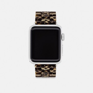 Coach Apple Watch® Strap, 38 Mm, 40 Mm And 41 Mm Obsidiana | COH866966