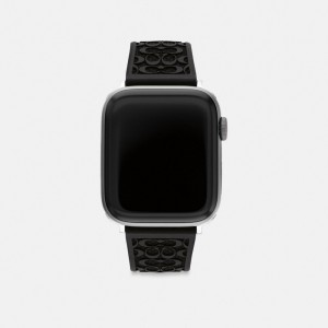 Coach Apple Watch® Strap, 42 Mm And 44 Mm Pretas | COH866968