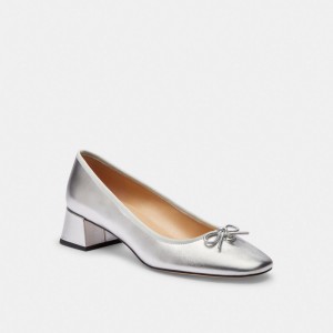 Coach Ava Ballet Pump Metal Prateadas | COH865757