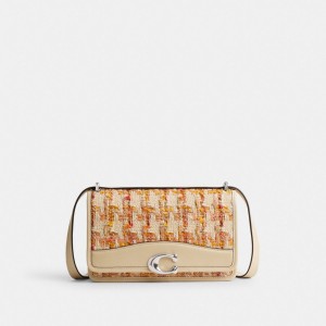 Coach Bandit Shoulder Bag In Tweed Prateadas Multicoloridas | COH865340