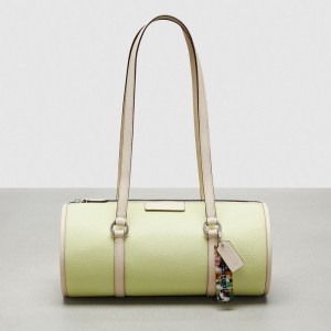 Coach Barrel Bag In Pebbled Coachtopia Leather Luz Verdes | COH864841