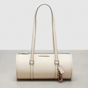 Coach Barrel Bag In Pebbled Coachtopia Leather Bege | COH864783