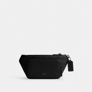 Coach Belt Bag With Signature Canvas Interior Detail Pretas | COH866683
