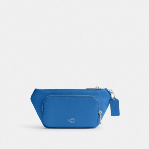 Coach Belt Bag With Signature Canvas Interior Detail Azuis | COH865192