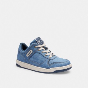 Coach C201 Low Top Sneaker Azul Anil Azuis | COH865843