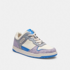 Coach C201 Low Top Sneaker In Signature Canvas Roxo | COH865842