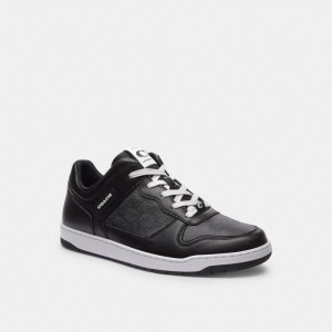 Coach C201 Sneaker In Signature Canvas Pretas | COH866804
