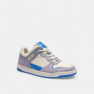 Coach C201 Sneaker In Signature Canvas Roxo | COH866808