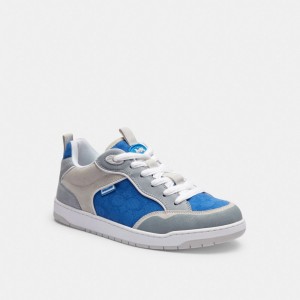 Coach C203 Sneaker In Signature Canvas Azuis | COH866802