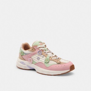 Coach C301 Sneaker With Tea Rose Rosa Multicoloridas | COH865837