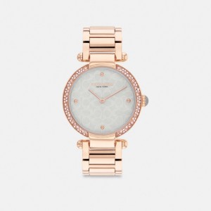 Coach Cary Watch, 34 Mm Rosa Douradas Luz Azuis | COH866278