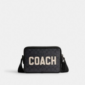 Coach Charter Crossbody Bag 24 In Signature Canvas With Graphic Cinzentas Multicoloridas | COH866606