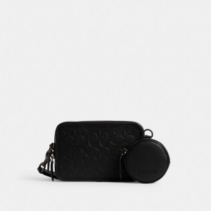 Coach Charter Crossbody With Hybrid Pouch In Signature Leather Pretas | COH866599