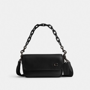 Coach Charter Flap Crossbody 18 Pretas | COH866609