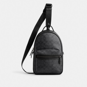Coach Charter Pack In Signature Canvas Cinzentas | COH866588