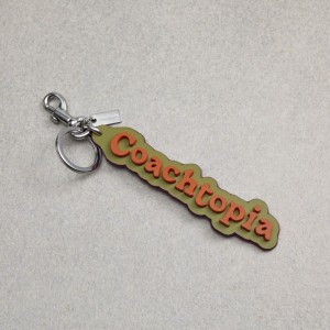Coach Coachtopia Bag Charm In Coachtopia Leather Verde Oliva Verdes Multicoloridas | COH866446