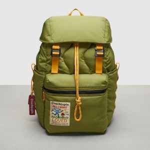 Coach Coachtopia Loop Backpack Verde Oliva Verdes | COH866499