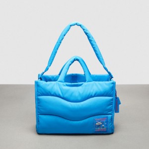 Coach Coachtopia Loop Tote With Wavy Quilting Azuis | COH865006