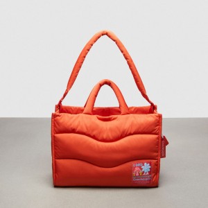 Coach Coachtopia Loop Tote With Wavy Quilting Laranja | COH865011