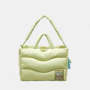Coach Coachtopia Loop Tote With Wavy Quilting Luz Verdes | COH865048