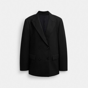 Coach Double Breasted Blazer Pretas | COH865933