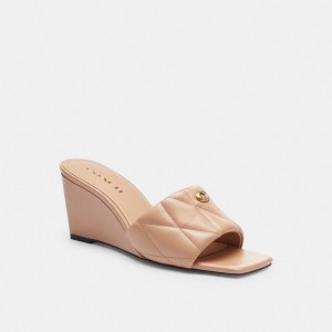 Coach Emma Wedge With Quilting Abricó | COH865736