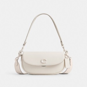Coach Emmy Saddle Bag 23 Prateadas | COH865272