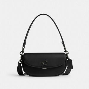 Coach Emmy Saddle Bag 23 Pretas Pretas | COH864894