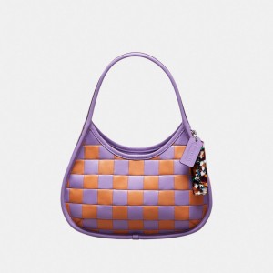 Coach Ergo Bag In Checkerboard Patchwork Upcrafted Leather Laranja | COH864958