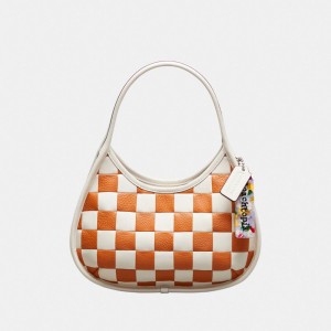 Coach Ergo Bag In Checkerboard Patchwork Upcrafted Leather Laranja | COH865151