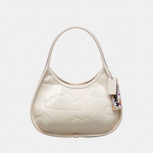 Coach Ergo In Crinkled Patent Coachtopia Leather: Embossed Cloud Print Bege | COH865150