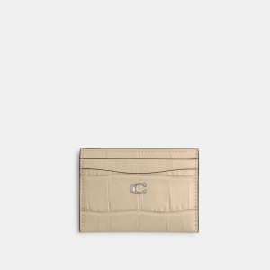 Coach Essential Card Case Prateadas Branco | COH865547