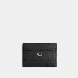 Coach Essential Card Case Prateadas Pretas | COH865611