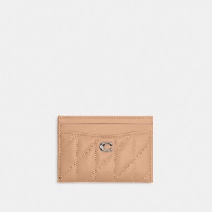 Coach Essential Card Case With Pillow Quilting Prateadas | COH865532