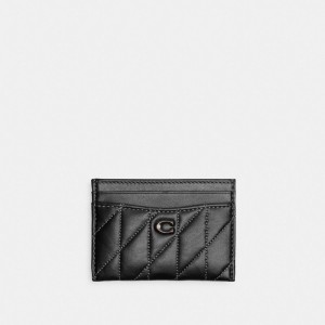 Coach Essential Card Case With Pillow Quilting Azuis Cinzentas Pretas | COH865568