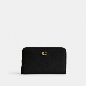 Coach Essential Medium Zip Around Wallet Pretas | COH865509