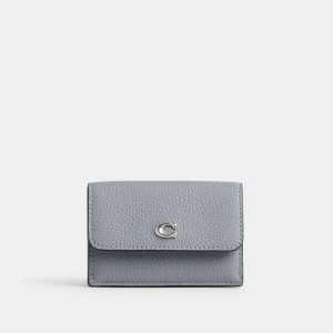 Coach Essential Mini Trifold Wallet Prateadas Cinzentas Azuis | COH865589