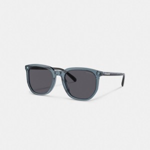 Coach Geometric Square Sunglasses Azuis | COH867087